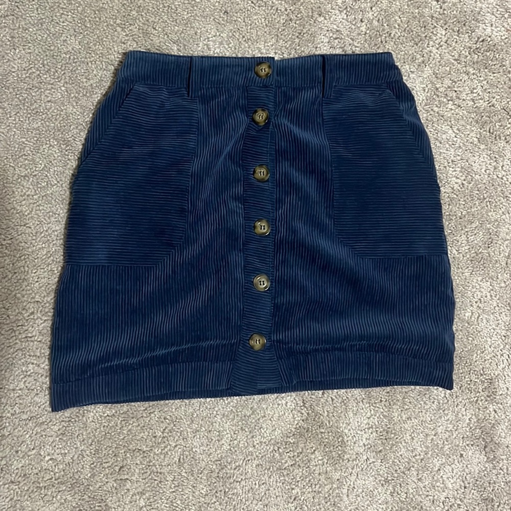 Blue corduroy skirt
